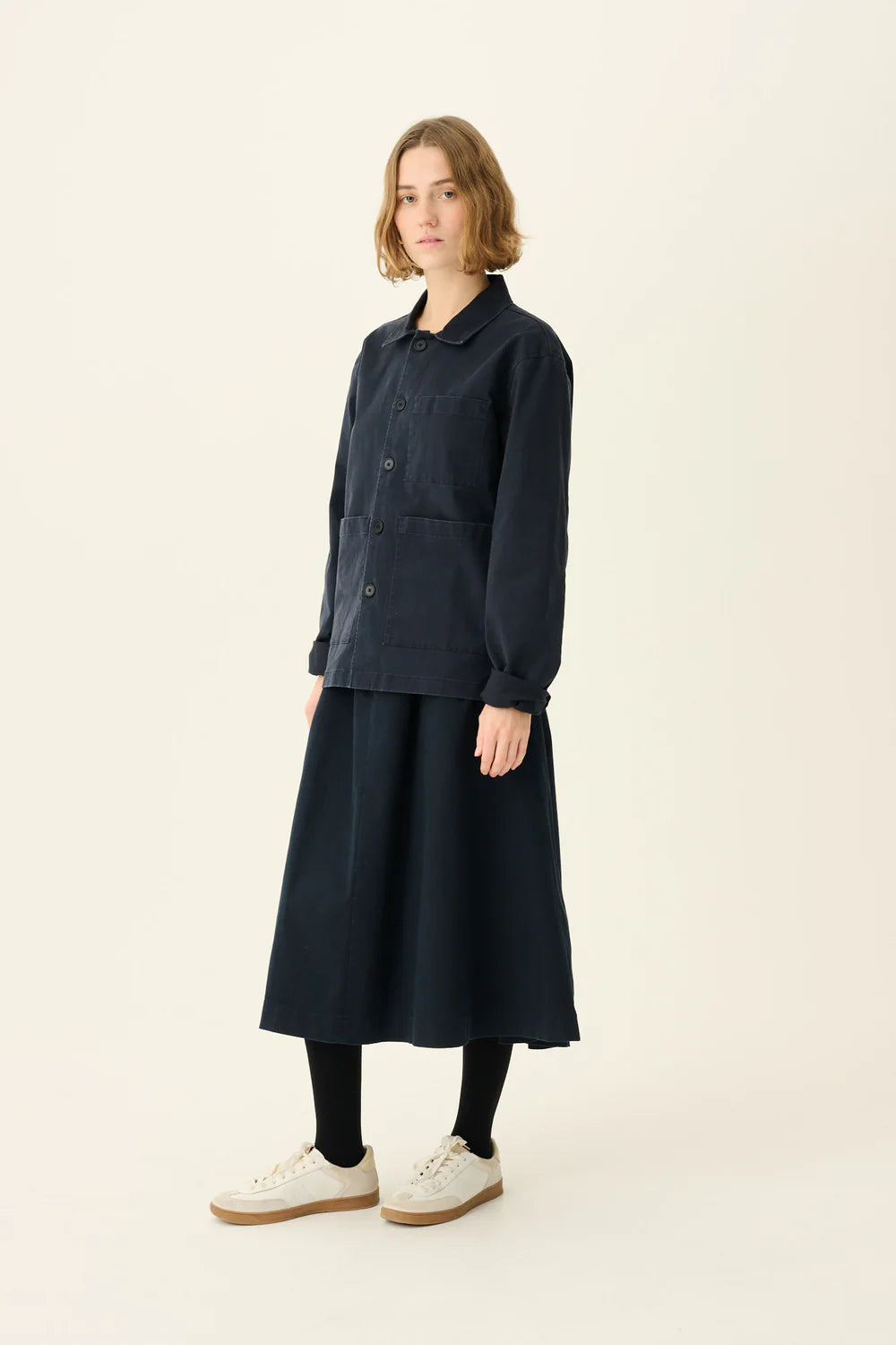 Rue de Tokyo Pen skirt Pre Dyed Twill | Dark Navy