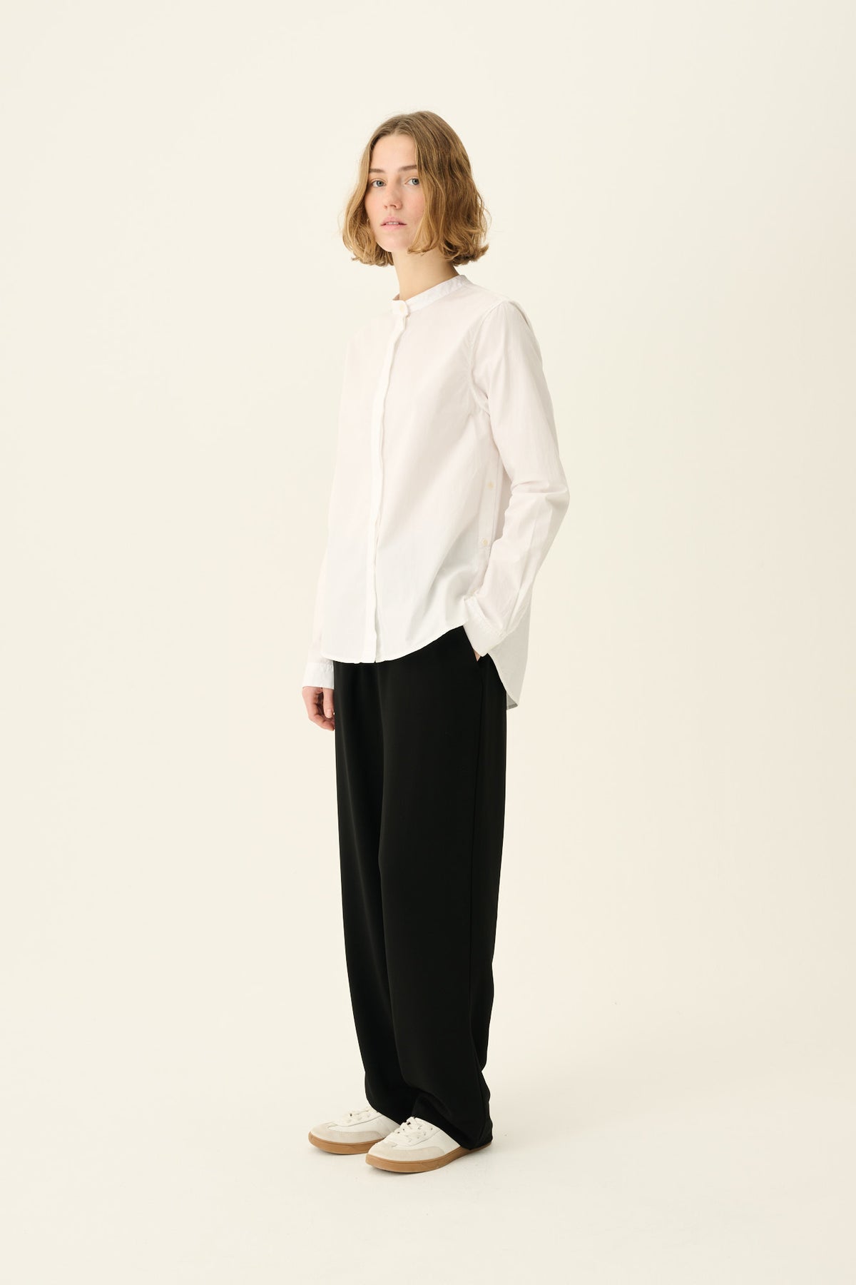 Rue de Tokyo Sofie Shirt Garment Dyed Poplin | White