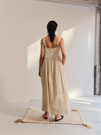 Proem Parades Bella Dress | Latte Stripe