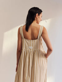 Proem Parades Bella Dress | Latte Stripe