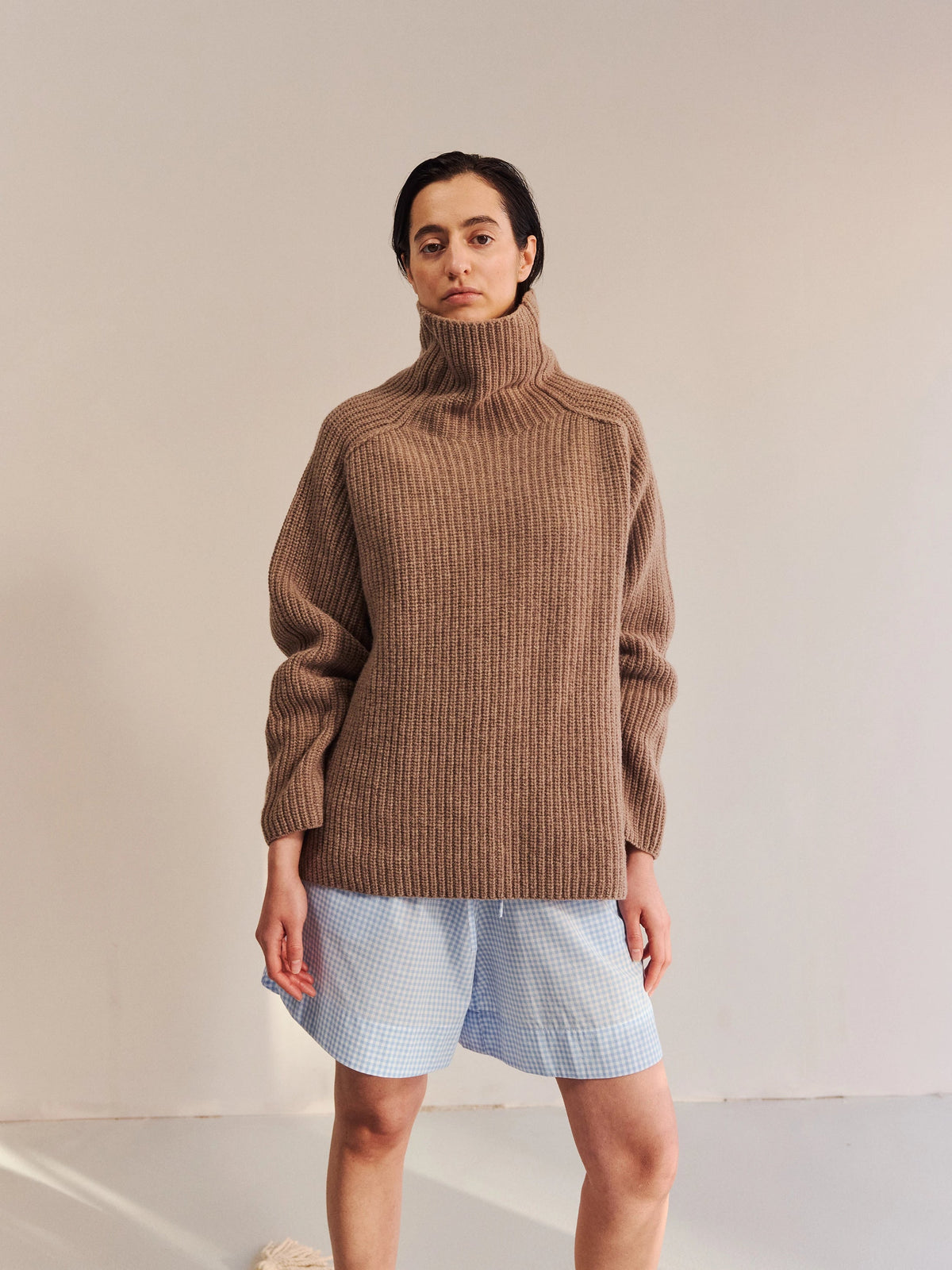 Proem Parades Coby Wool Jumper | Grey-Camel