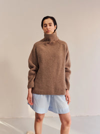 Proem Parades Coby Wool Jumper | Grey-Camel