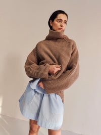 Proem Parades Coby Wool Jumper | Grey-Camel