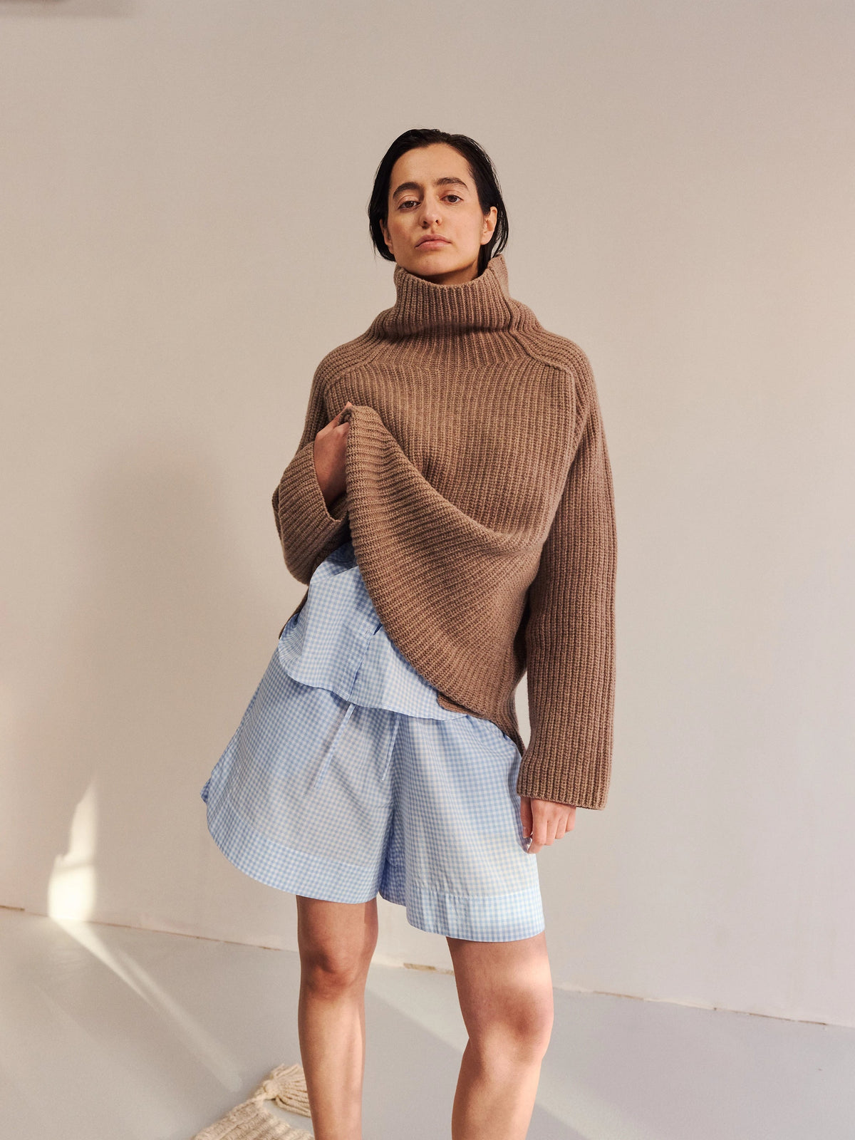 Proem Parades Coby Wool Jumper | Grey-Camel