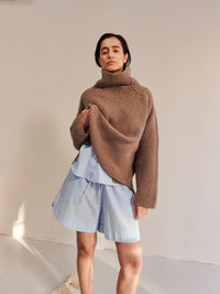 Proem Parades Coby Wool Jumper | Grey-Camel