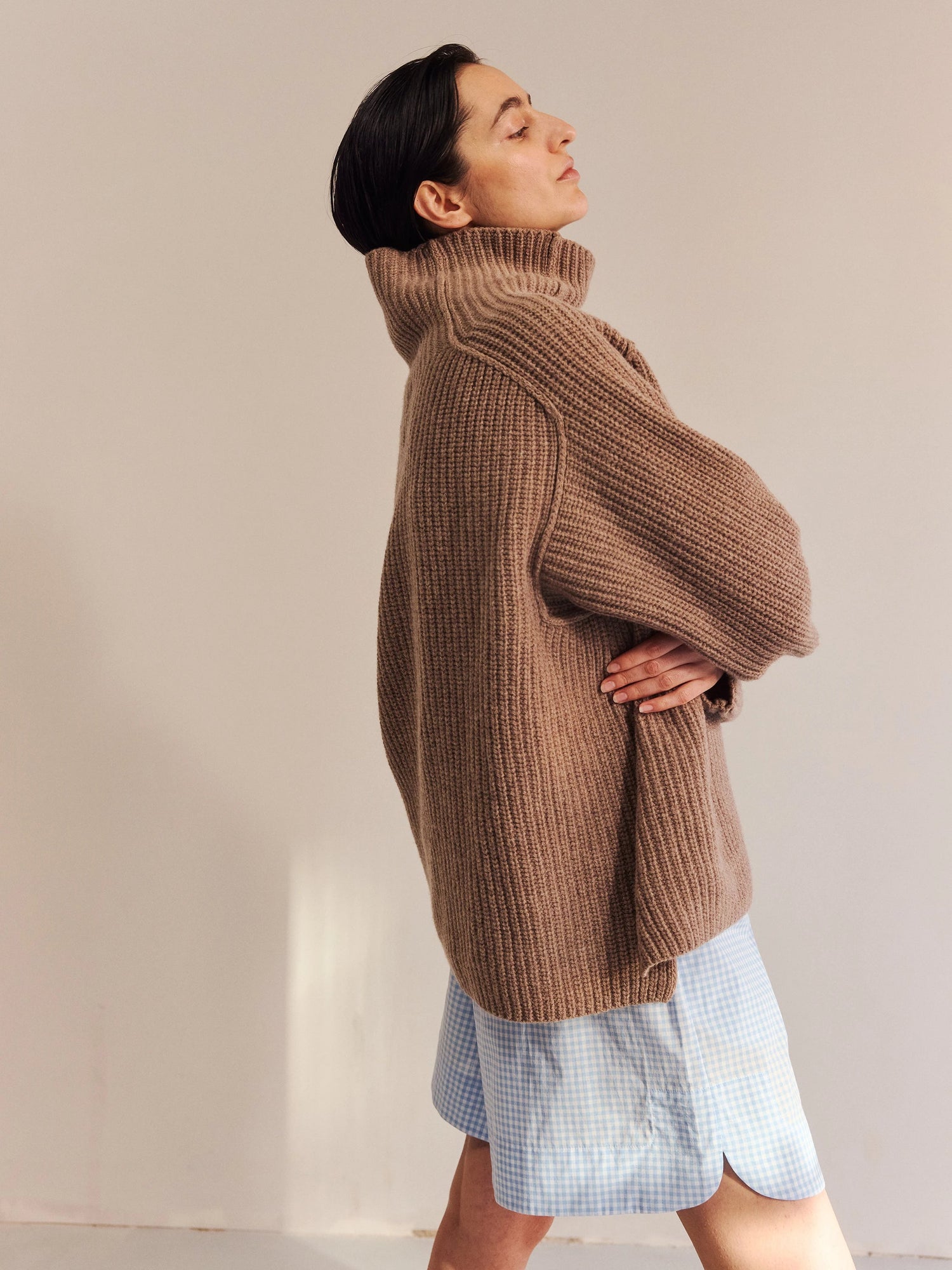 Proem Parades Coby Wool Jumper | Grey-Camel
