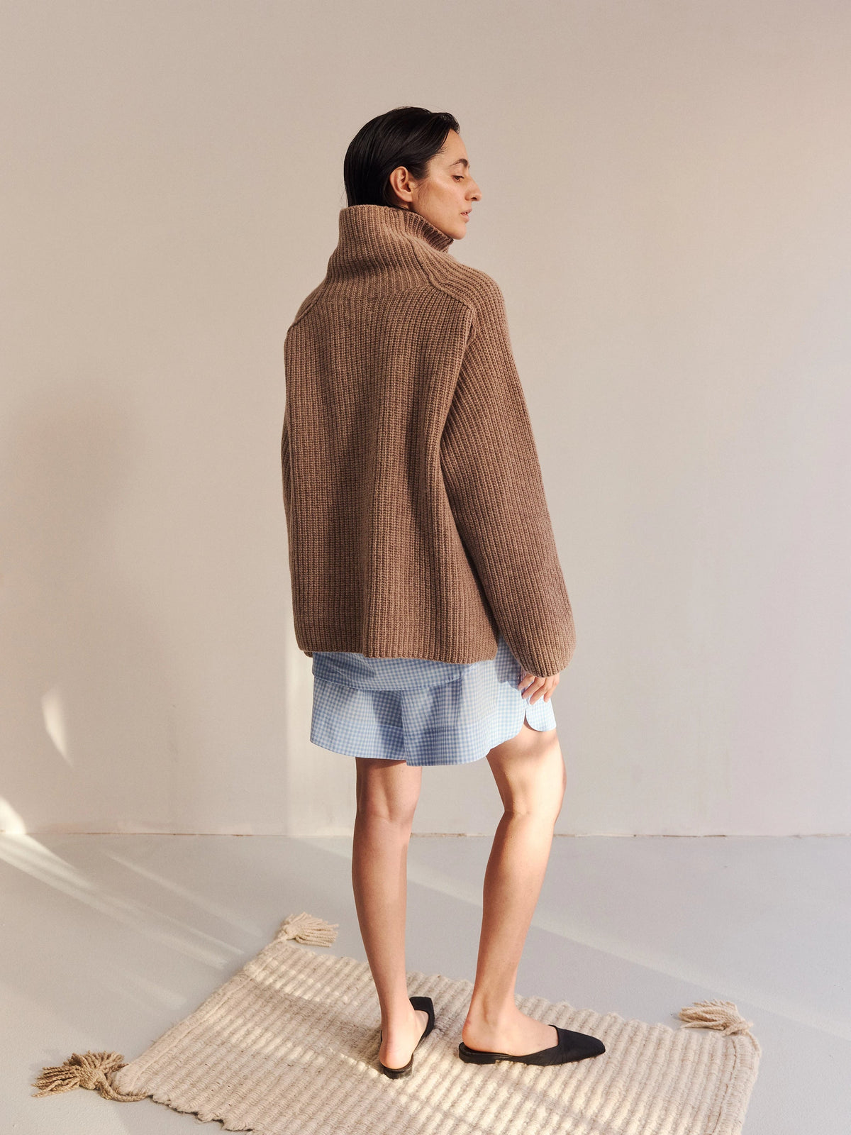 Proem Parades Coby Wool Jumper | Grey-Camel