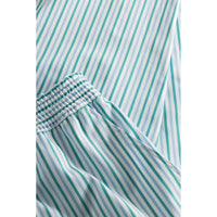 Rue de Tokyo Palla Pant Striped Cotton | Light Blue/Green Stripe