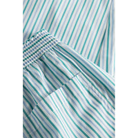 Rue de Tokyo Palla Pant Striped Cotton | Light Blue/Green Stripe