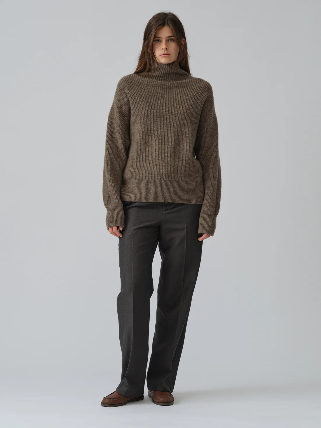 People's Republic of Cashmere  | Premium Ribbed Turtleneck | Truffle
