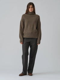 People's Republic of Cashmere  | Premium Ribbed Turtleneck | Truffle