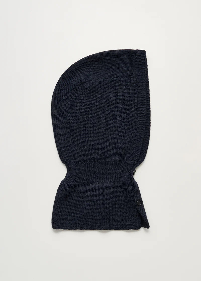 Aiayu Cindy balaclava | Black Navy | Pure Llama