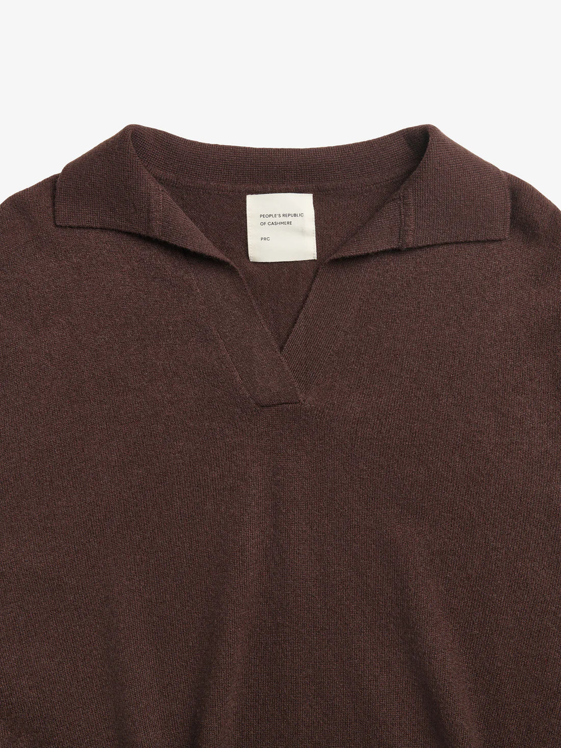People's Republic of Cashmere  | Oversized Collar V-Neck | Dark Brown