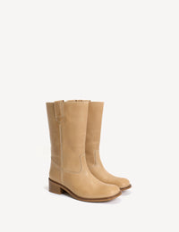 Dico Copenhagen Julia Gaucho Boot | Escovado Leather Light Tan