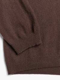 People's Republic of Cashmere  | Oversized Collar V-Neck | Dark Brown