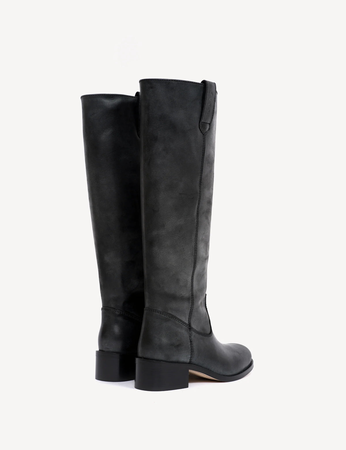 Dico Copenhagen Ann Gaucho Boot | Escovado Leather Charcoal Black