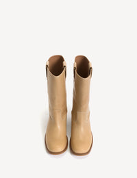 Dico Copenhagen Julia Gaucho Boot | Escovado Leather Light Tan