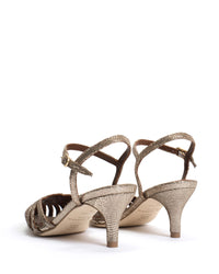 Anonymous Copenhagen Keesha 55 | Vintage Champagne Lizard Metallic Gold