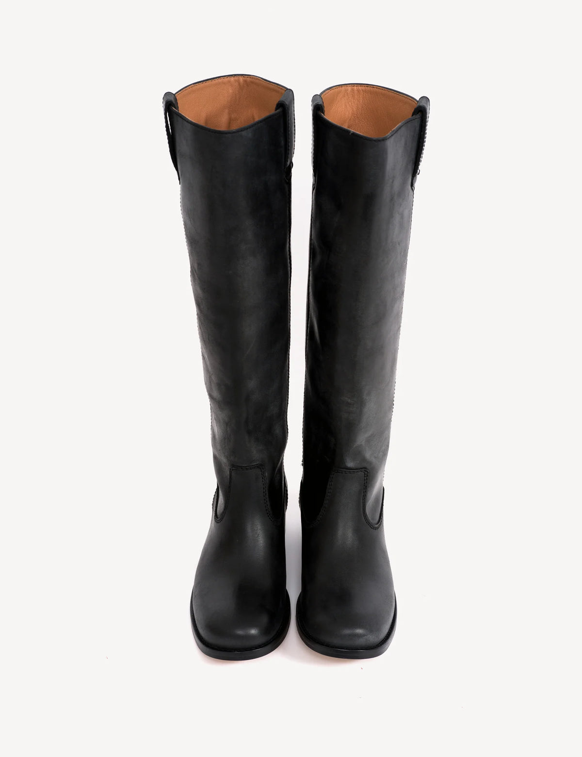 Dico Copenhagen Ann Gaucho Boot | Escovado Leather Charcoal Black