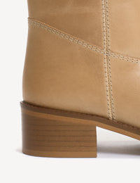 Dico Copenhagen Julia Gaucho Boot | Escovado Leather Light Tan