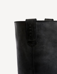 Dico Copenhagen Ann Gaucho Boot | Escovado Leather Charcoal Black