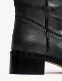 Dico Copenhagen Ann Gaucho Boot | Escovado Leather Charcoal Black