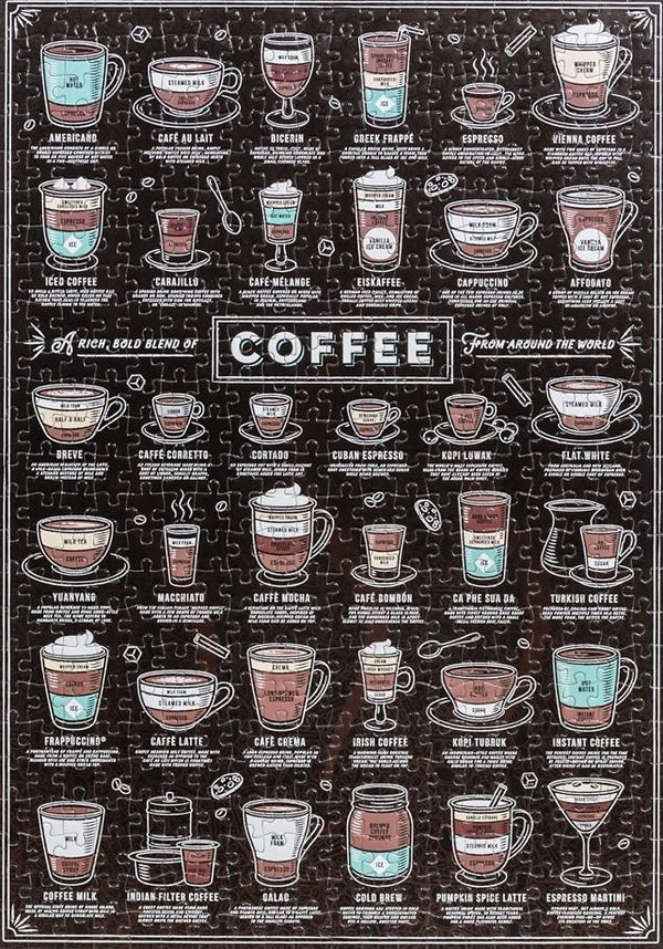 Coffee Lover's Jigsaw Puzzel | Puslespil | 500 Brikker