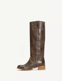 Dico Copenhagen Ann Gaucho Boot | Escovado Leather Dark Brown