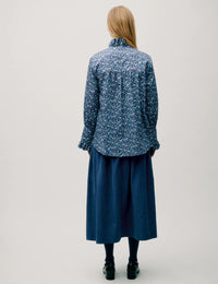 APOF Annemonne Blouse | Lemon Grove | Liberty Skjorte med sidelommer & flæser