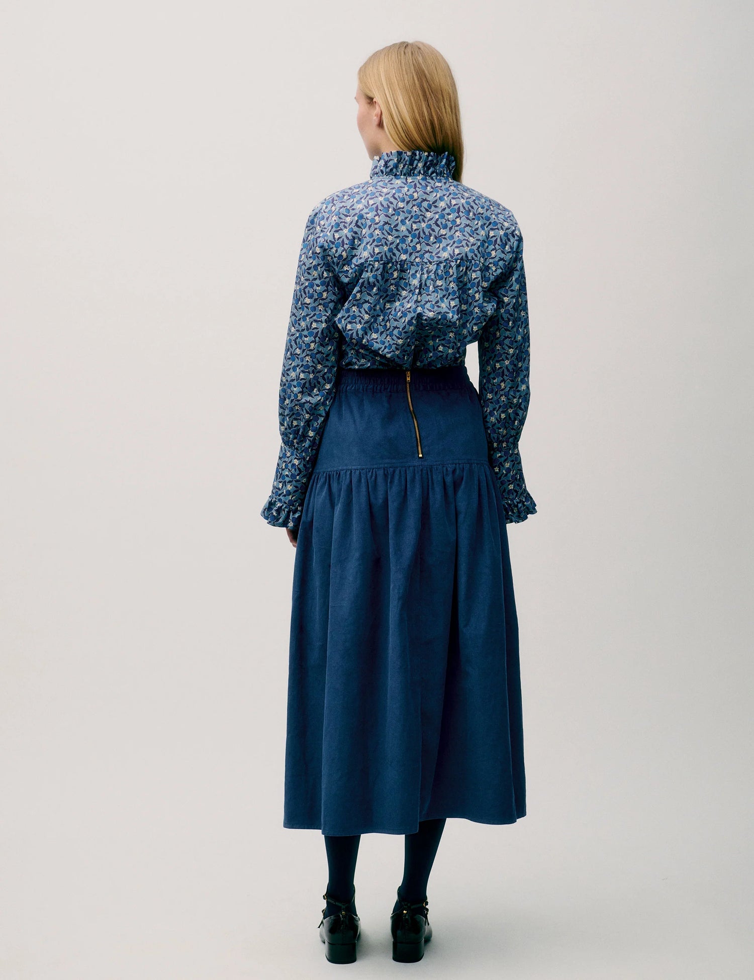 APOF Bodil Skirt | Paris Blue  | Baby Cord