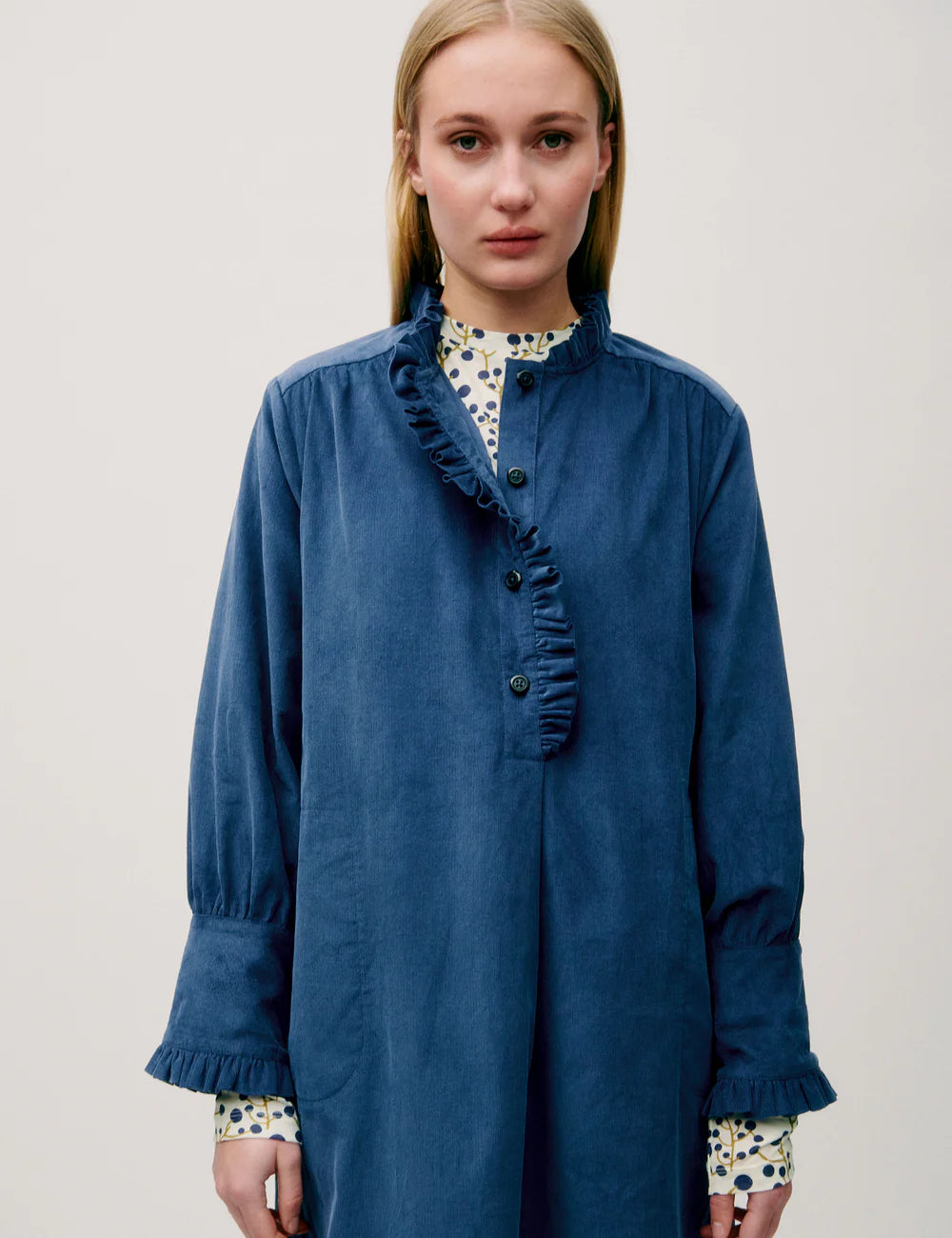 APOF Manda Dress | Paris Blue  | Baby Cord