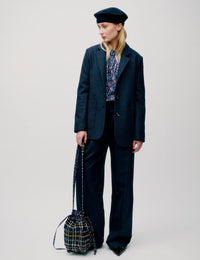 APOF Ragnhild Jakke | Tweed Blue | Uldblazer