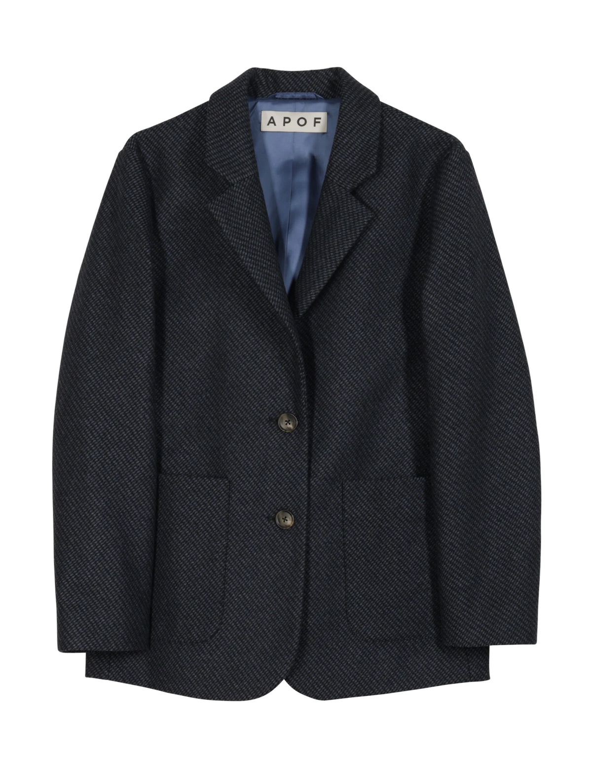 APOF Ragnhild Jakke | Tweed Blue | Uldblazer