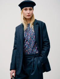 APOF Ragnhild Jakke | Tweed Blue | Uldblazer