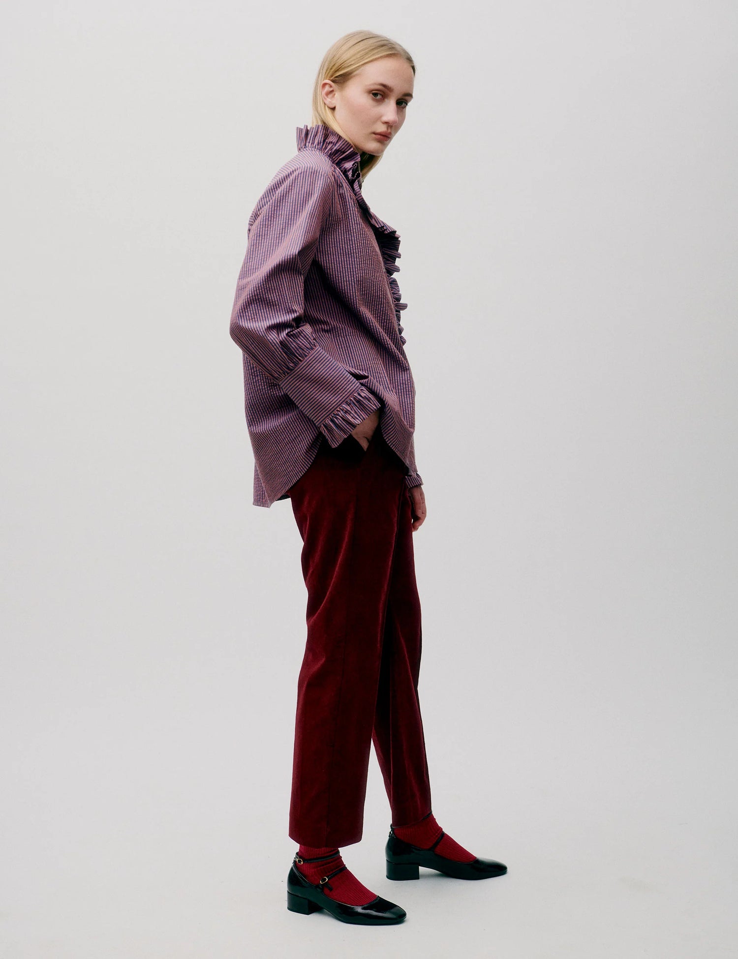 APOF Stella Pants | Beaujolais | Baby Cord Stretch