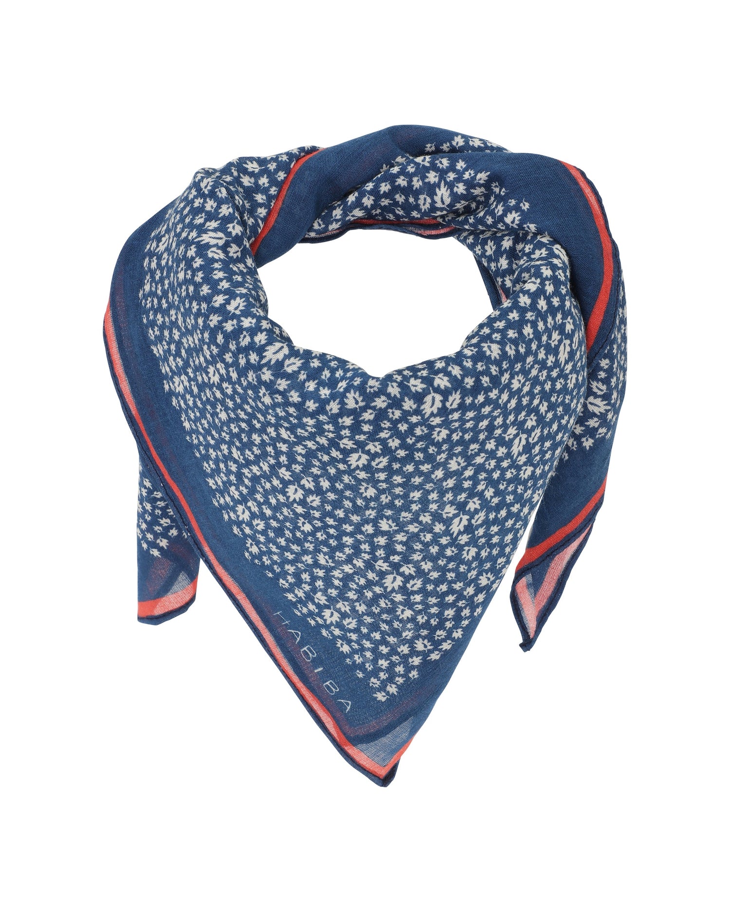 Habiba Autumn Leaf Bandana | Indigo