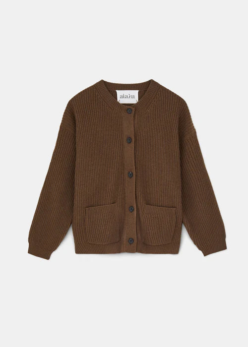 Aiayu Bine Wool Cardigan | Brown Sugar