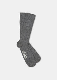 Aiayu Llama Socks | Pure Stormy | Unisex Llama Uldstrømper