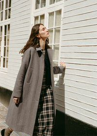 Aiayu Noah Wool Coat | Herringbone | Recycle Wool