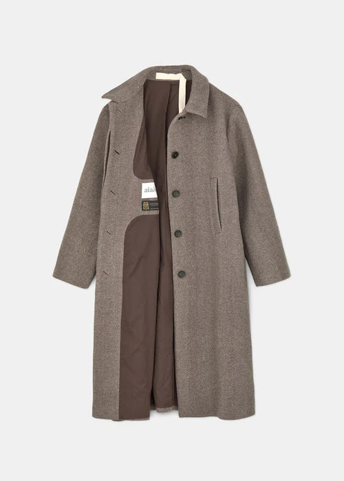 Aiayu Noah Wool Coat | Herringbone | Recycle Wool