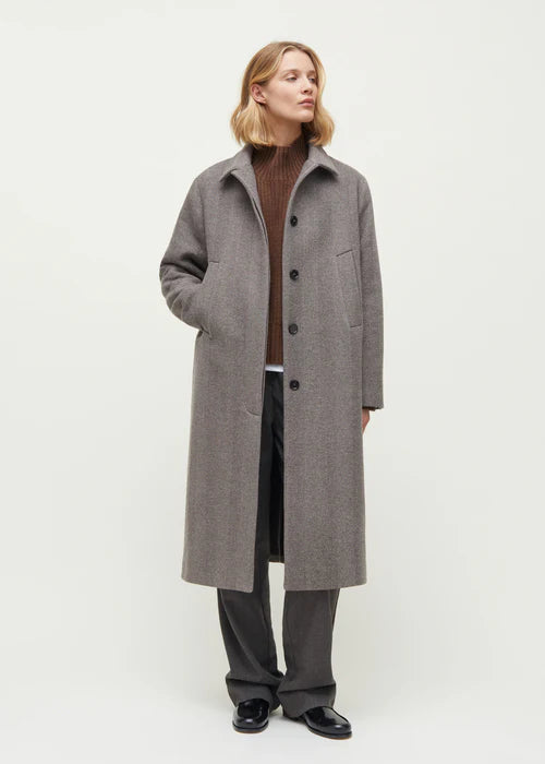 Aiayu Noah Wool Coat | Herringbone | Recycle Wool