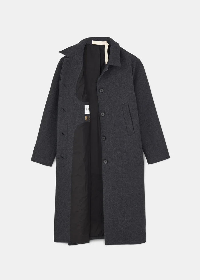 Aiayu Noah Wool Coat | Stormy | Recycle Wool