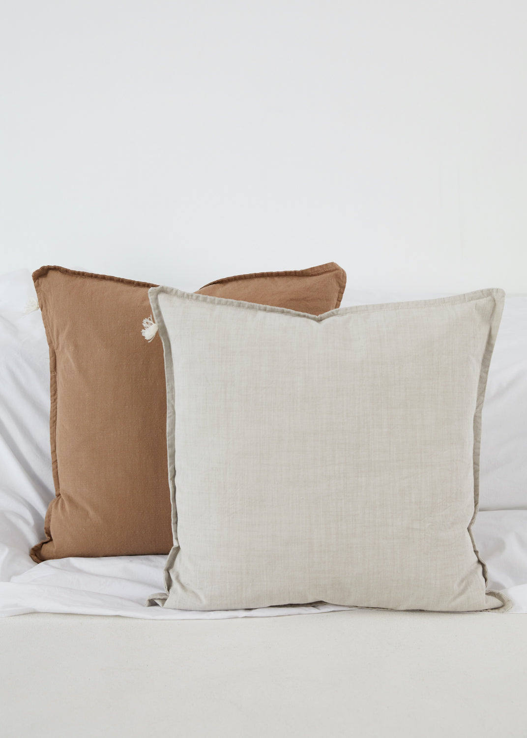 Aiayu Pillow Cotton Slub | Light Tobacco 50 x 50 cm.