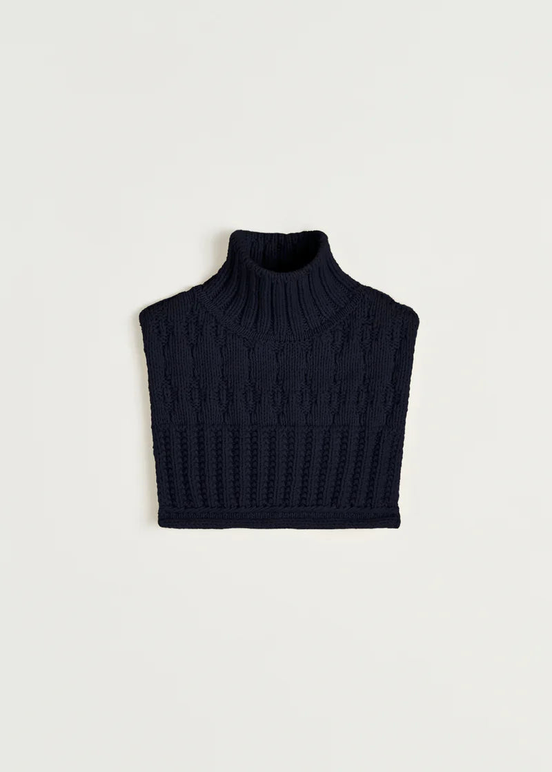 Aiayu Asami neck varmer | Black Navy
