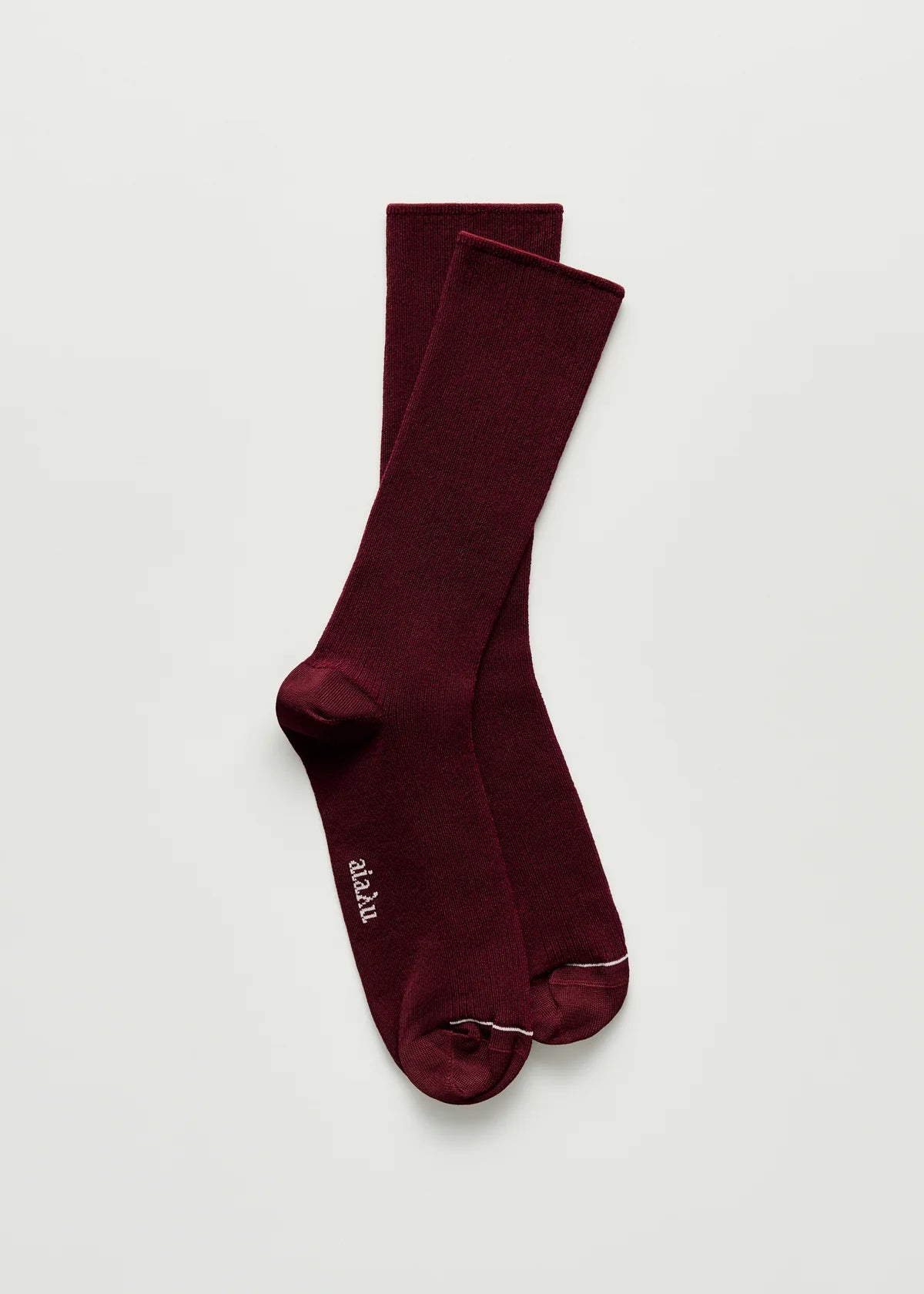 Aiayu Cotton Rib Strømper | Bordeaux