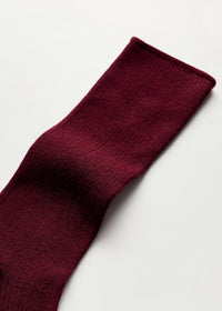 Aiayu Cotton Rib Strømper | Bordeaux
