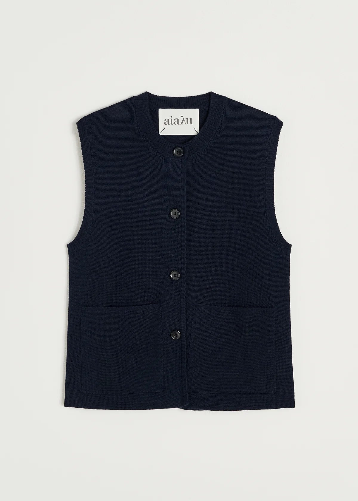 Aiayu Elva Vest - Pure Merino Uld | Navy