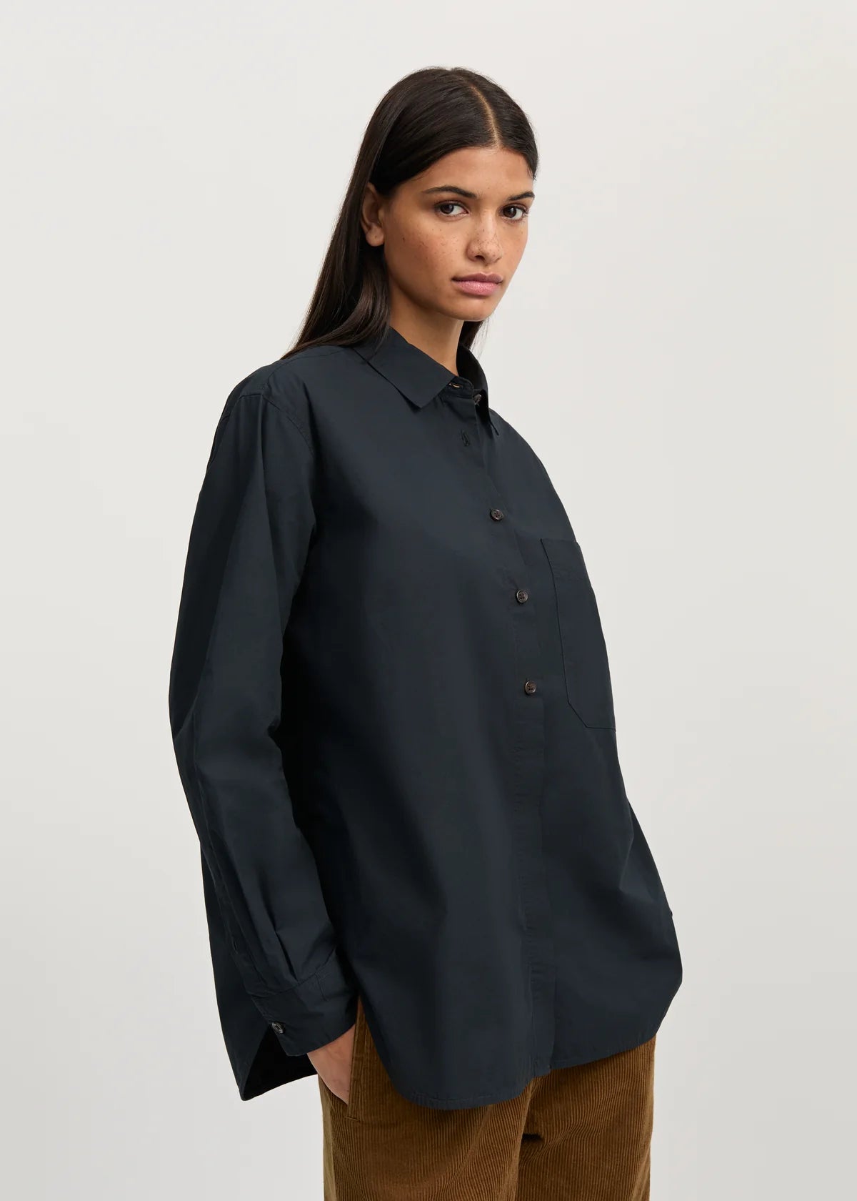 Aiayu Lynette Shirt Dark Horn | Black Navy