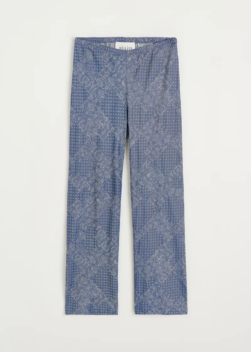 Aiayu Mara Pants Jacquard | Bluebell Paisley