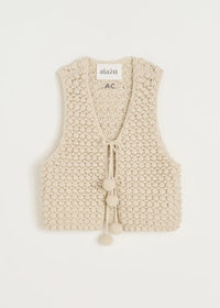 Aiayu Ravi Vest - Highland Wool | Pure Ecru